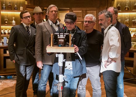 Taron Egerton, Channing Tatum, Jeff Bridges, Matthew Vaughn - Kingsman : Le cercle d'or - Tournage