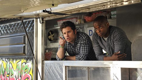 James Roday Rodriguez, Dulé Hill - Psych - Shawn and Gus Truck Things Up - Photos