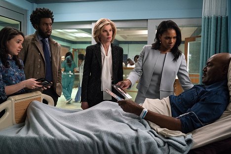 Sarah Steele, Nyambi Nyambi, Christine Baranski, Audra McDonald, Delroy Lindo - The Good Fight - Day 478 - Photos