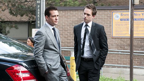 Gabriel Macht, Patrick J. Adams - Suits - Dog Fight - Photos