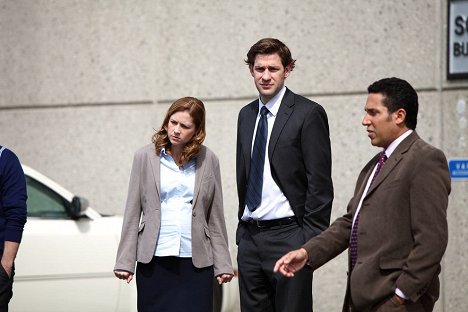 Jenna Fischer, John Krasinski, Oscar Nuñez - O Escritório - Reunião de acionistas - Do filme