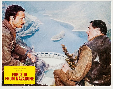 Franco Nero, Robert Shaw - Der wilde Haufen von Navarone - Lobbykarten