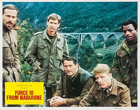 Franco Nero, Harrison Ford, Robert Shaw, Edward Fox, Carl Weathers - Force 10 from Navarone - Lobby Cards