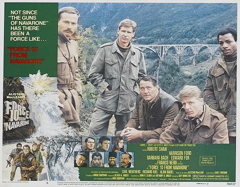 Franco Nero, Harrison Ford, Robert Shaw, Edward Fox, Carl Weathers - Force 10 from Navarone - Lobby Cards