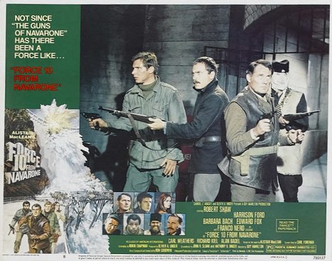 Harrison Ford, Franco Nero, Robert Shaw - Force 10 from Navarone - Lobbykaarten