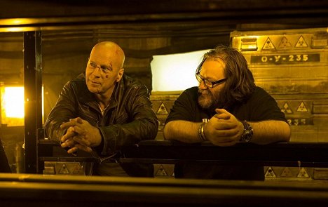 Bruce Willis, John Moore - La jungla: Un buen día para morir - Del rodaje