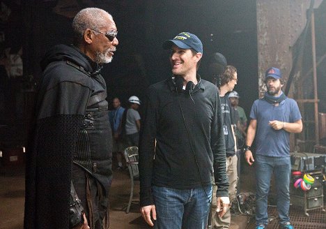 Morgan Freeman, Joseph Kosinski - Oblivion - Dreharbeiten