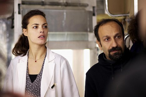 Bérénice Bejo, Asghar Farhadi - Le Passé - Tournage