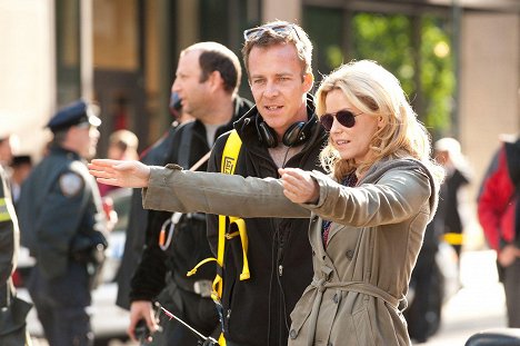 Asger Leth, Elizabeth Banks - Dos au mur - Tournage