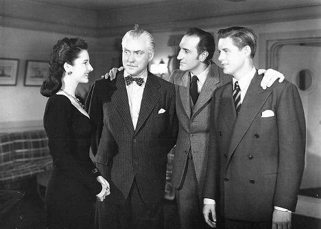 Marjorie Riordan, Nigel Bruce, Basil Rathbone, Leslie Vincent - Sherlock Holmes vaarassa - Kuvat elokuvasta