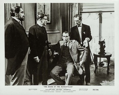 Francis De Wolff, André Morell, Christopher Lee, Peter Cushing - The Hound of the Baskervilles - Cartões lobby