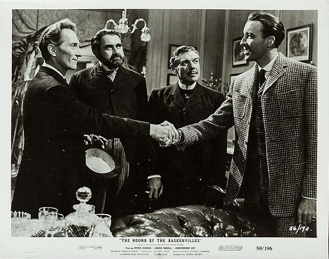 Peter Cushing, Francis De Wolff, André Morell, Christopher Lee - The Hound of the Baskervilles - Lobby Cards