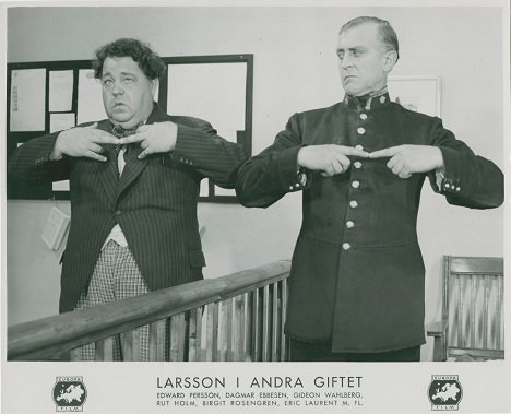 Edvard Persson, Harald Wehlnor - Larsson i andra giftet - Cartões lobby