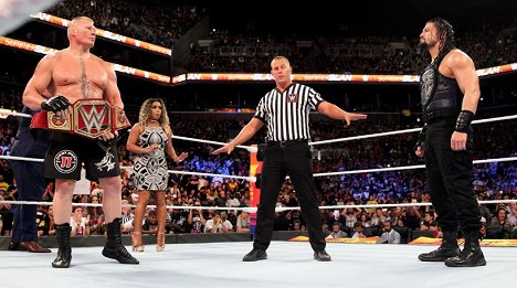 Brock Lesnar, Joseann Offerman, Joe Anoa'i - WWE SummerSlam - Filmfotos