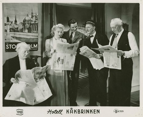 John Botvid, Iréne Söderblom, Karl-Arne Holmsten, John Elfström, Åke Claesson - Hotell Kåkbrinken - Fotocromos
