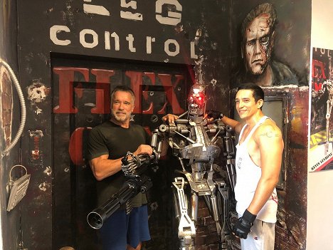 Arnold Schwarzenegger, Gabriel Luna - Terminator: Dark Fate - Dreharbeiten