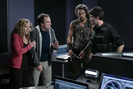 Kate Hewlett, David Hewlett, Jason Momoa, Joe Flanigan - Stargate Atlantis - Fehlentscheidung - Filmfotos