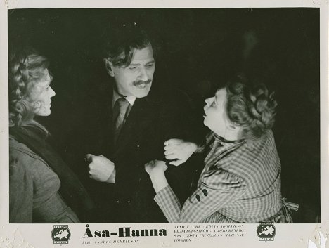 Aino Taube, Edvin Adolphson, Marianne Löfgren - Åsa-Hanna - Lobby karty