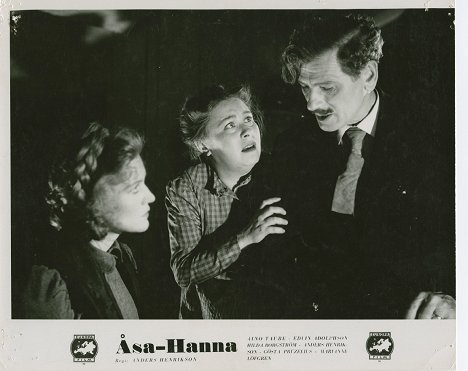 Aino Taube, Marianne Löfgren, Edvin Adolphson - Åsa-Hanna - Fotocromos