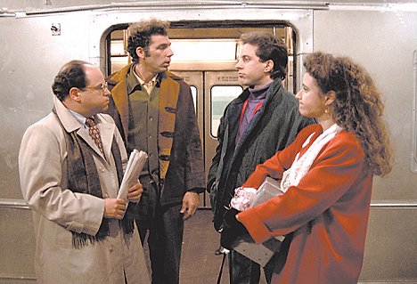 Jason Alexander, Michael Richards, Jerry Seinfeld, Julia Louis-Dreyfus - Seinfeld - In der U-Bahn - Filmfotos