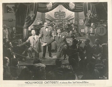 Joe E. Brown, Jimmy Dorsey, Dennis Morgan - Hollywood Canteen - Lobbykaarten
