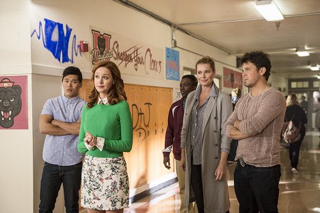 John Harlan Kim, Lindy Booth, Rebecca Romijn, Christian Kane - The Librarians - And the Self-Fulfilling Prophecy - Photos