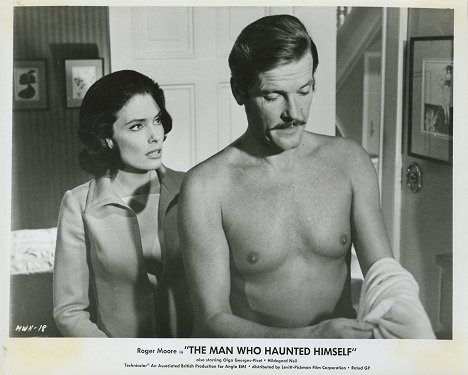 Hildegard Neil, Roger Moore - The Man Who Haunted Himself - Lobby Cards