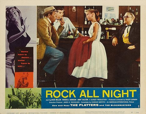 Richard H. Cutting, Robin Morse, Abby Dalton, Mel Welles - Rock All Night - Lobbykaarten