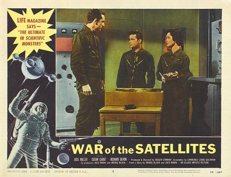 Richard Devon, Dick Miller, Susan Cabot - War of the Satellites - Lobby karty