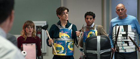 Jane Levy, Brenton Thwaites, Karan Soni, Kurt Fuller - Office Uprising - Photos