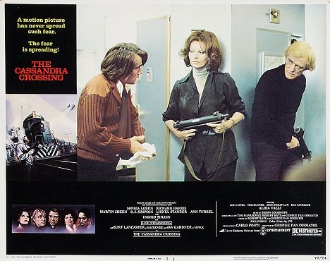 Martin Sheen, Sophia Loren, Richard Harris - Cassandra Crossing - Cartões lobby