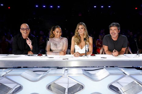 Howie Mandel, Melanie Brown, Heidi Klum, Simon Cowell - America's Got Talent: The Champions - Forgatási fotók