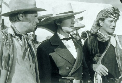 Richard Widmark, Laurence Harvey, John Wayne - Alamo - Z filmu