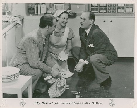 Ernst Eklund, Marguerite Viby, Gösta Cederlund - Milly, Maria och jag - Fotocromos