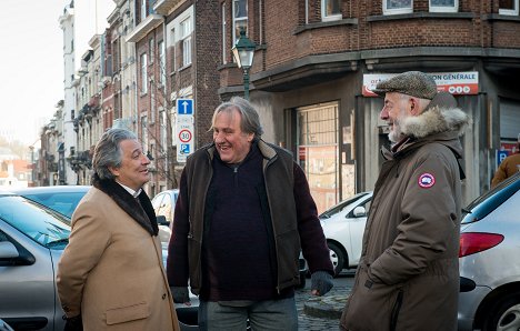 Christian Clavier, Gérard Depardieu, Bertrand Blier - Convoi exceptionnel - Tournage