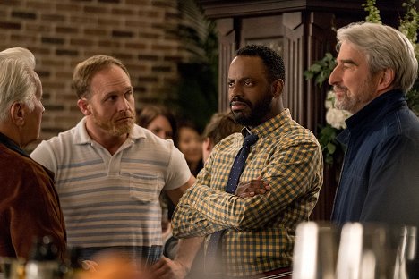 Ethan Embry, Baron Vaughn, Sam Waterston - Grace and Frankie - The House - Photos