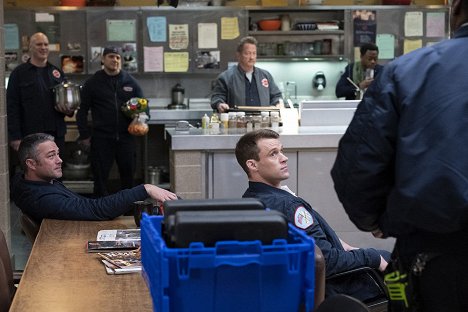 Taylor Kinney, Jesse Spencer - Chicago Fire - It Wasn't About Hockey - Photos
