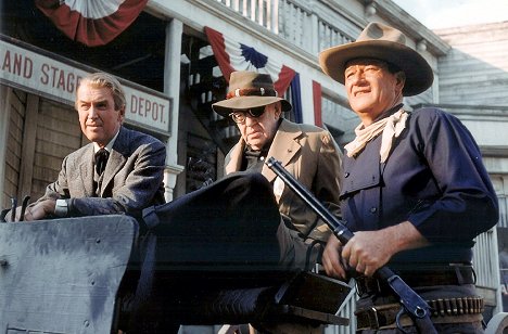 James Stewart, John Ford, John Wayne
