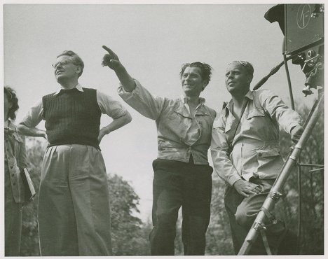 Gunnar Skoglund, Edvin Adolphson, Gösta Roosling - Mans kvinna - De filmagens