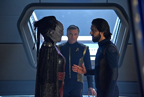 Mary Chieffo, Anson Mount, Shazad Latif - Star Trek: Discovery - Az Árnyak völgyén keresztül - Filmfotók