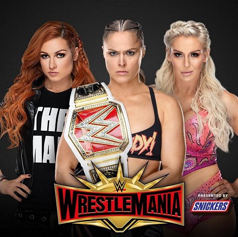 Rebecca Quin, Ronda Rousey, Ashley Fliehr - WrestleMania 35 - Werbefoto