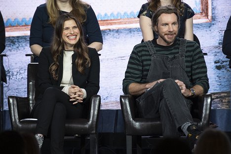“Bless This Mess” Session – The cast and executive producers of ABC’s “Bless This Mess” addressed the press at the 2019 TCA Winter Press Tour, at The Langham Huntington, in Pasadena, California - Lake Bell, Dax Shepard - Bless This Mess - Rendezvények