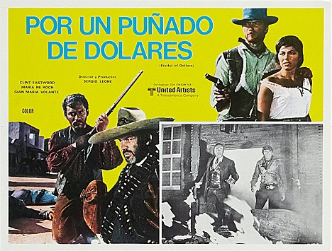 Gian Maria Volonté, Mario Brega, Wolfgang Lukschy, Clint Eastwood, Bruno Carotenuto, Marianne Koch - Per un pugno di dollari - Lobbykaarten