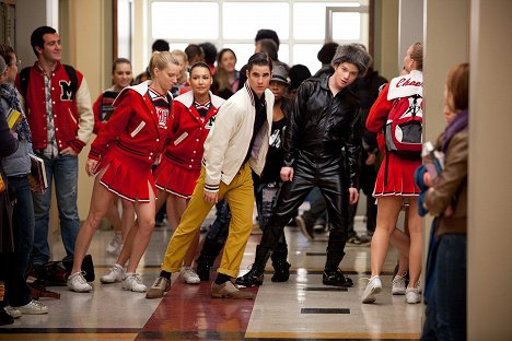 Heather Morris, Naya Rivera, Darren Criss, Chris Colfer - Glee - Michael - Do filme