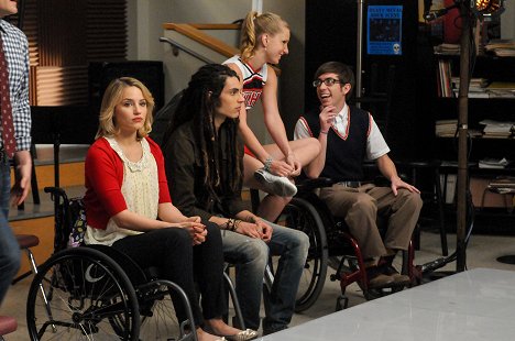 Dianna Agron, Samuel Larsen, Heather Morris, Kevin McHale - Glee - Saturday Night Glee-ver - Filmfotos