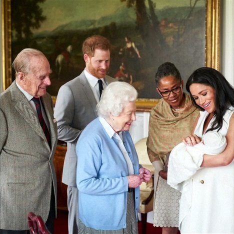 Prinz Philip, Herzog von Edinburgh, Prinz Harry, Herzog von Sussex, Königin Elisabeth II, Herzogin Meghan von Sussex
