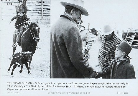 John Wayne, Clay O'Brien - Les Cowboys - Cartes de lobby