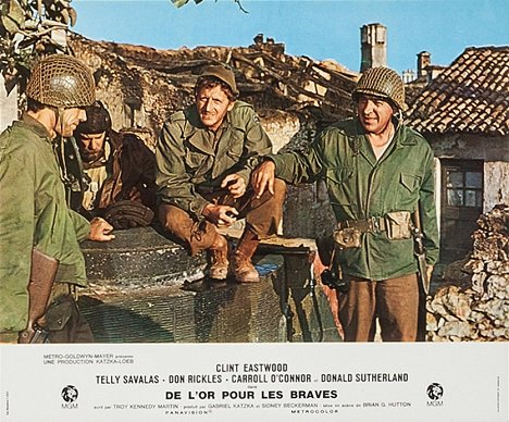 Clint Eastwood, Donald Sutherland, Dick Balduzzi, Telly Savalas - Kelly's Heroes - Lobbykaarten