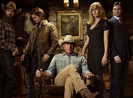 Dave Annable, Luke Grimes, Kevin Costner, Kelly Reilly, Wes Bentley - Yellowstone - Season 2 - Werbefoto