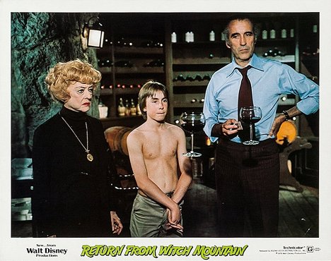 Bette Davis, Ike Eisenmann, Christopher Lee - Return from Witch Mountain - Lobbykaarten